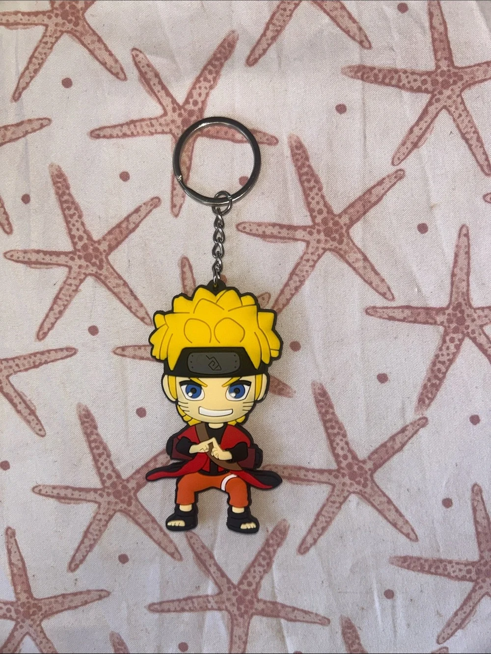 Naruto Rubber Keychain - Yellow/Orange Character Keyring